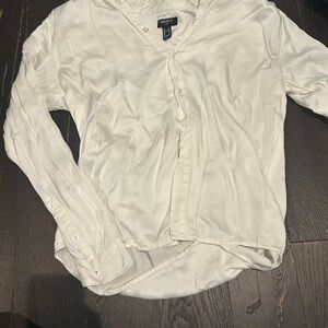 Forever 21 Cream Button-Up Blouse